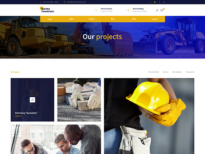 KARMA Construction - Project Page agency business clean creative gallery portfolio webdesign webdevelopment wordpress wordpress development