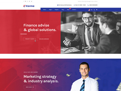 KARMA Business agency business design finance modern webdesign webdevelopment wordpress wordpress development wordpress theme