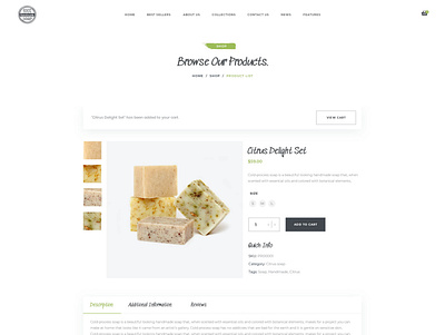 Organic Soap agency business design gallery handmade modern portfolio soap webdesign webdevelopment wordpress wordpress development