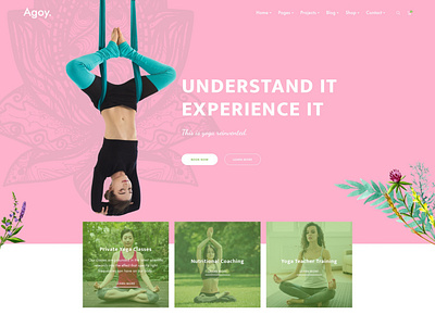Agoy - Yoga WP Theme business creative design gallery modern portfolio webdesign webdevelopment wordpress wordpress development yoga