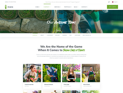 Acacia Landscaping & Gardening WordPress Theme agency branding business creative design gallery illustration landscape mobile modern portfolio print product design responsive responsive design typography web design webdevelopment wordpress wordpress development