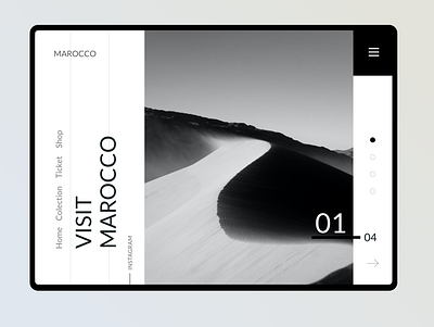 Landing page concept black white black and white concept art desert design desktop landing landing page landing page design minimal simple simplicity travel ui ui design website