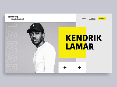 Music Festival web design festival kendrick lamar music ui web web design website