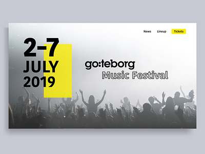 Festival main concept design festival music ui web web design website