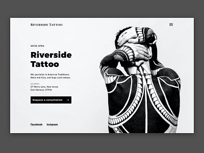Tattoo Studio website Concept adobexd designinpiration designsystem figma modularitydesign sketch ui uikit webdesign
