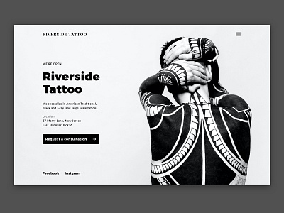 Tattoo Studio website Concept