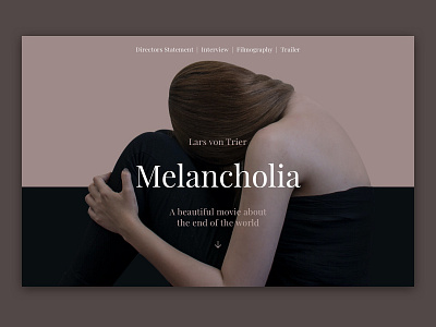 Modularity Melancholia Movie website Concept adobexd designinpiration designprocess designsystem figma modularitydesign sketch ui uikit webdesign