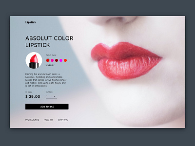 Modularity Lipstick website Concept