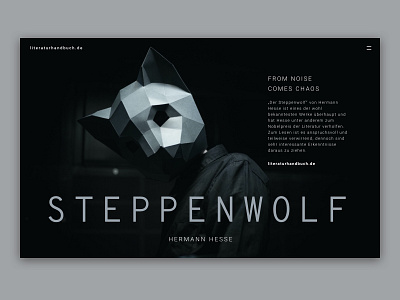 Modularity Steppenwolf novel website Concept adobexd designinpiration designprocess designsystem figma minimalism modularitydesign novel sketch uikit webdesign