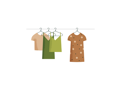 Take a shower and get dressed brown clean closet clothes design dress geometric geometric design green illustration vector vector illustration wardrobe
