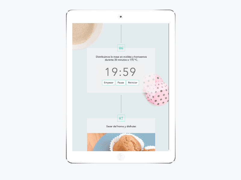 Countdown — Digital publishing app app app design digital publishing recipe app ui design ux design vegan