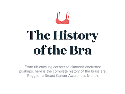 Typography exploration — History of the bra infographic