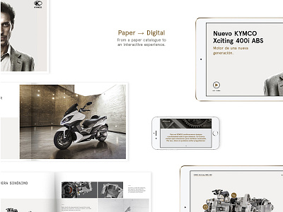 Paper to digital — Kymco app app design catalogue digital catalogue digital publishing ui design ux design