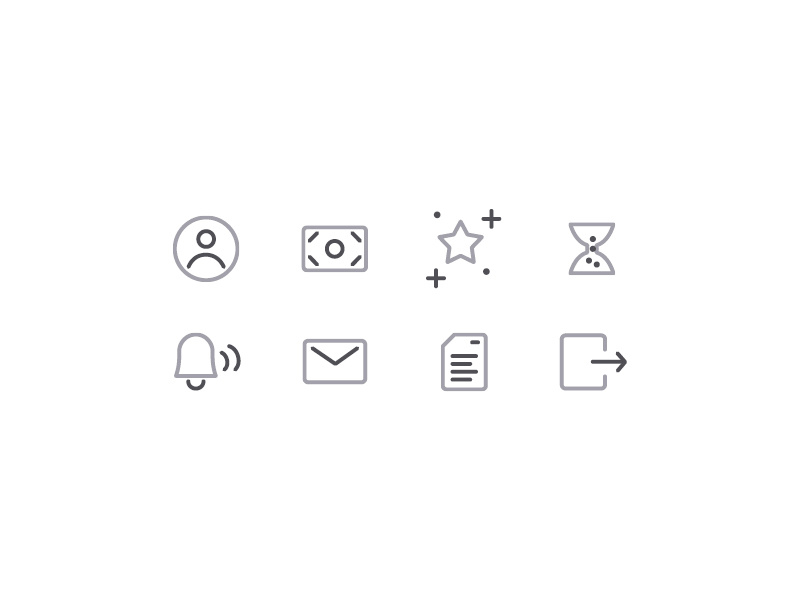 Menu icons — Shotl app