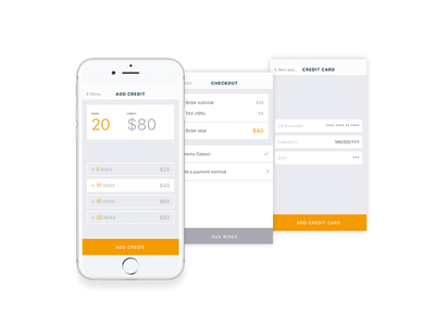 Payment process — Shotl app app appdesign digital design iphone ridesharing ui ux ux ui