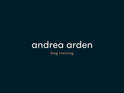 Logo I — Andrea Arden branding clean dogtraining logo logo design typography