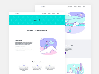 Juvo website, about and home page