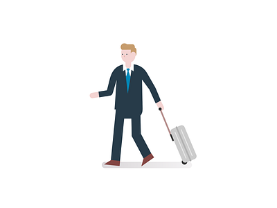 Business traveler airport blue boy business businessman character characterillustration clean geometric geometric design geometry gradient illustration man simple travel vector vector illustration walking young