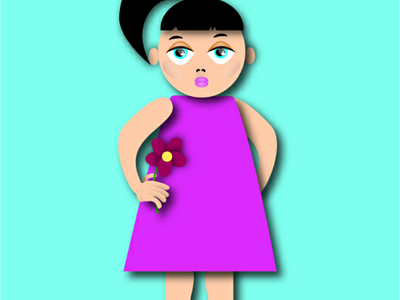 Girl character art artist character children colorful design designer graphic illustrator playful vector
