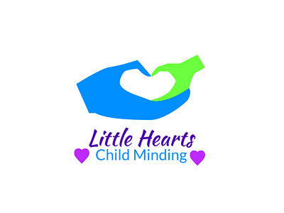 Logo for a Child Minder bright colors child minding creative elegant graphic design graphic designer heart logo logo design negative space playful simple