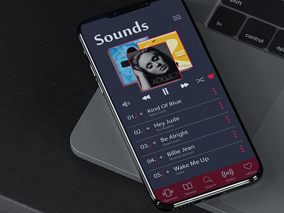 UI design application conception music ui