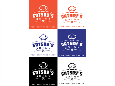 Gatsby's joint restaurant logo conception design illustration illustrator illustrator design logo logo design