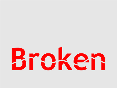 Broken brokent conception design flat illustration illustrator illustrator design logo logodesign minimal red vector