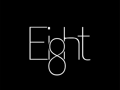 Eight black black white conception design eight flat illustration illustrator illustrator design logo logodesign minimal numbers typography white