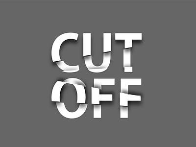 cut off black conception cut design grey illustration illustrator illustrator design logo off typography vector