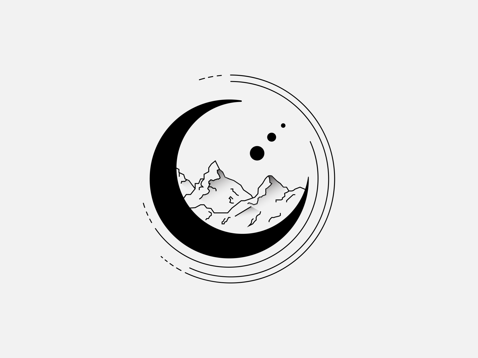 Hills Moon By Manel Designitup On Dribbble