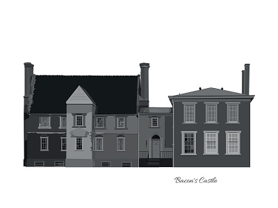 Bacon s Castle - Styles in Architecture architecture building design digital illustration digitalart history illustration vector