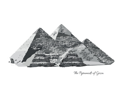 The Pyramids of Giza - Styles in Architecture architecture building design digital illustration digitalart history illustration vector