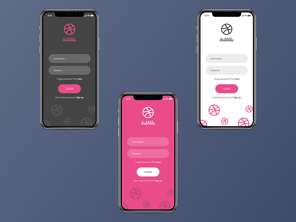 Dribbble Login screens by Dino Sakoman on Dribbble