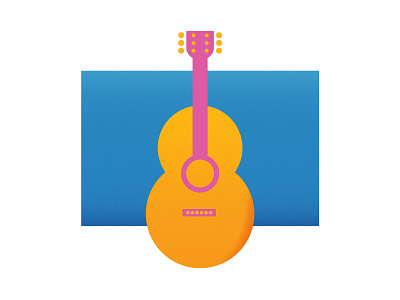 Guitar Illustration 2d character color colorful design drawing graphic design guitar icon illustration music texture vector