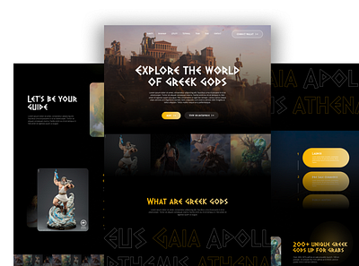 Greek Gods NFT Website design nft ui ux web3