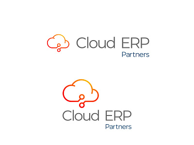 Cloud ERP Partners Logo brand identity cloud erp software logo