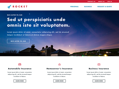 ROCKET - Insurance Website Template agency insurance template ui ux web design webflow website