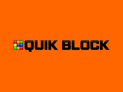 Quik Block iMessage Game Logo app brand branding game imessage iphone logo logo design