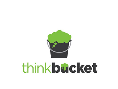 Thinkbucket bucket design flat illustration logo think ui