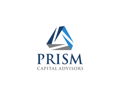 Prism captial design flat illustration logo prism vector