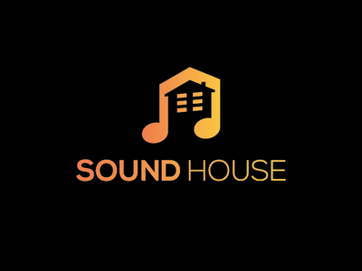 Sound House design flat house illustration logo music app music art orange is the new black sound soundhouse ui vector yellow