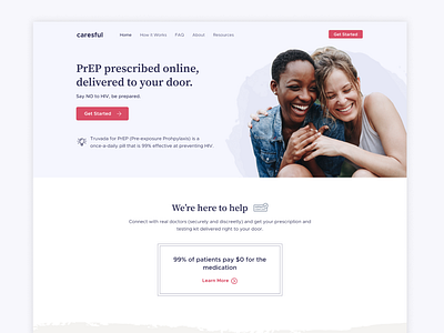 Caresful Website user interface design web design