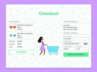 Daily UI 002 - Credit Card Checkout