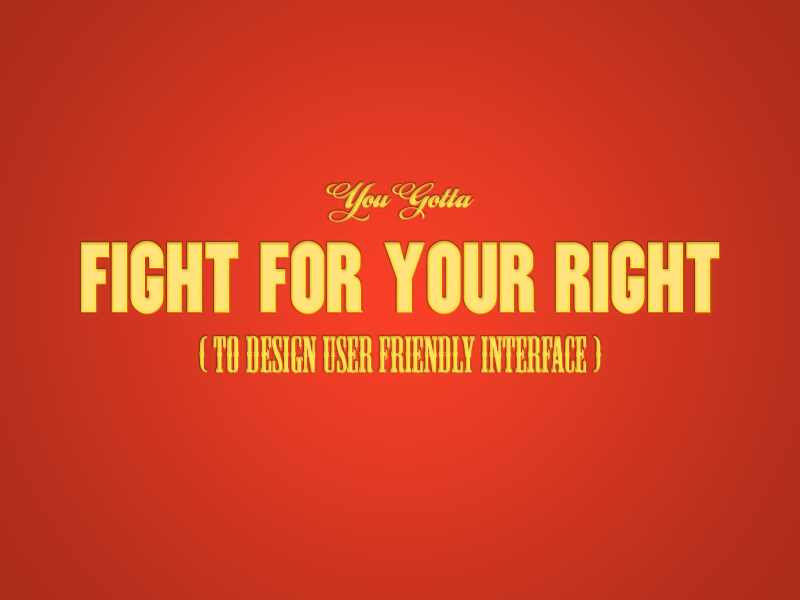 Fight for Your Right typography lettering lhf utility