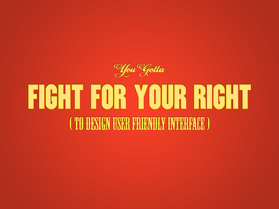 Fight for Your Right lettering lhf typography utility