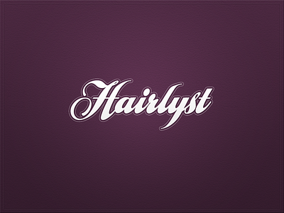 Hairlyst app logo typography ui