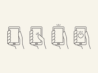 Hand & Phone FREE AI for download ai download free hand icons illustrator outline smart phone