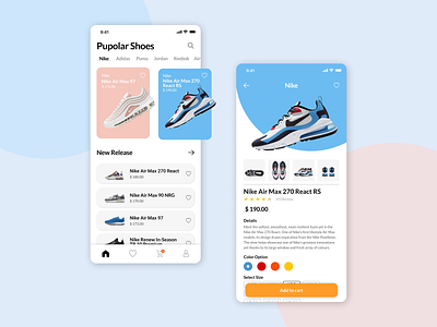 Shoes Online Store app design mobile shoes app shoes store ui uiux