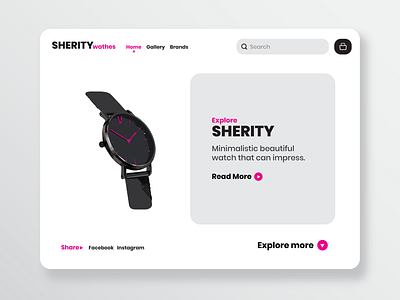 Watches Brand Ui Design app brand branding clean design flat icon identity illustration ios lettering minimal mobile packaging type typography ui ux web website