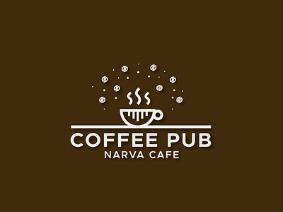 Coffee Pub Logo Design app branding clean design identity illustration illustrator lettering logo type typography vector website